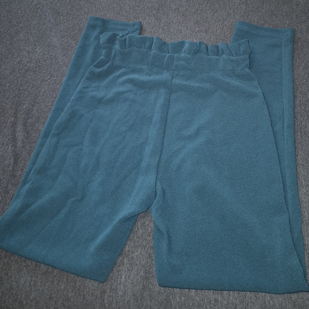 Teal Ruffle Pants - Picture 4 of 4